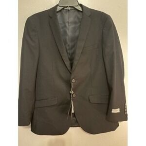 NWT TAZIO Mens Black Blazer Suit Jacket Formal Business Dress Size 38S/32-34